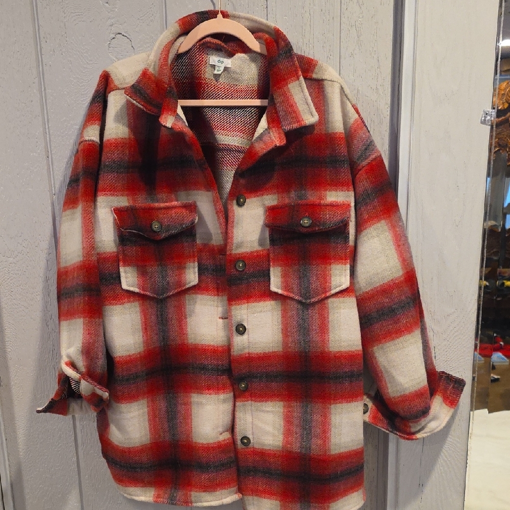 Dip Red and Cream Plaid Shirt
